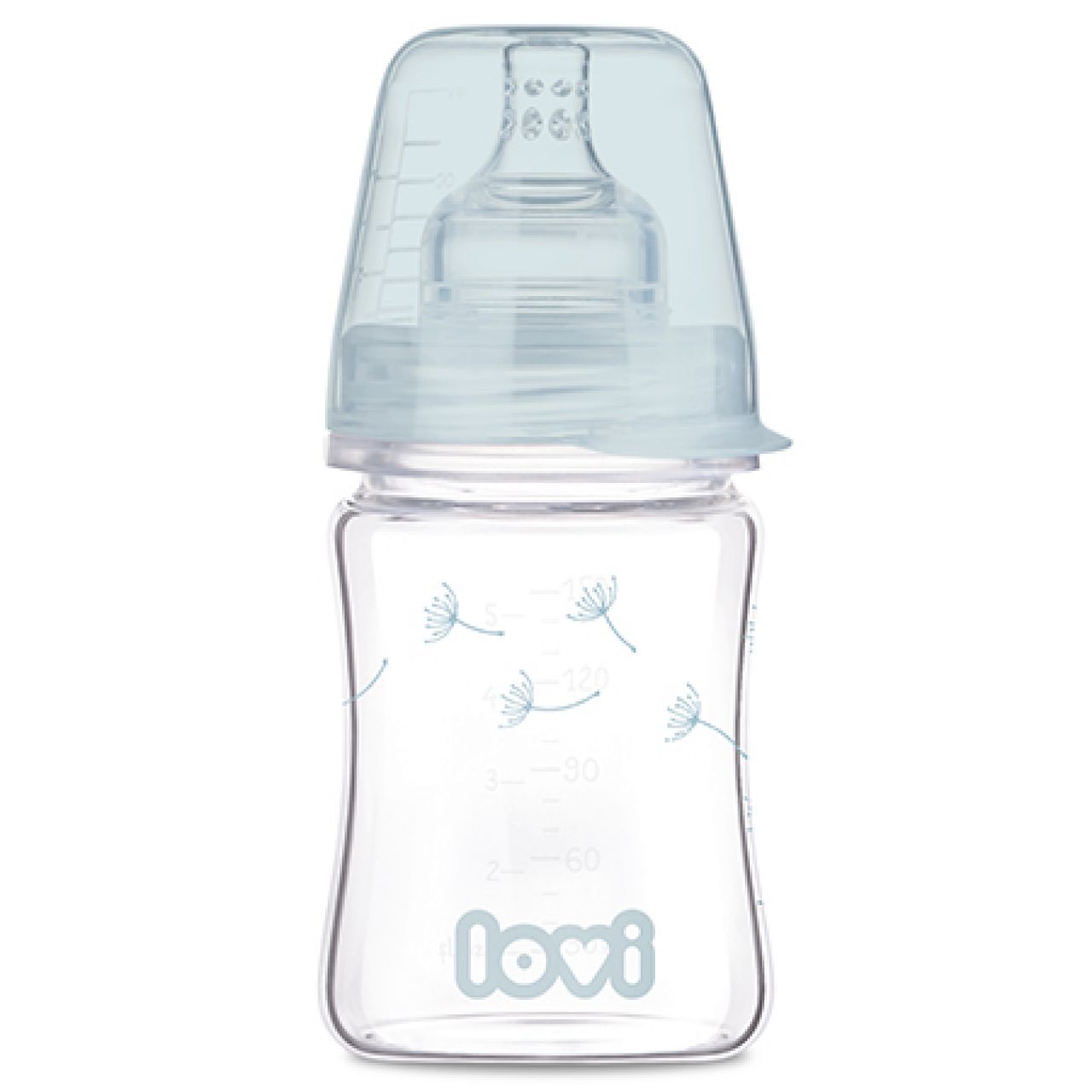 Destacada Biberón cristal Botanic con tetina dinámica 150 ml.