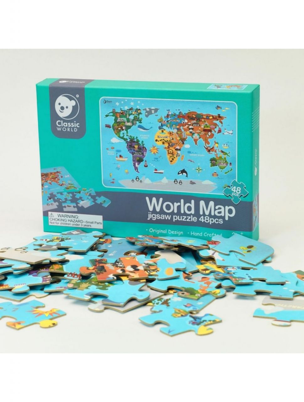Destacada Puzzle Mapa del mundo (48 piezas)