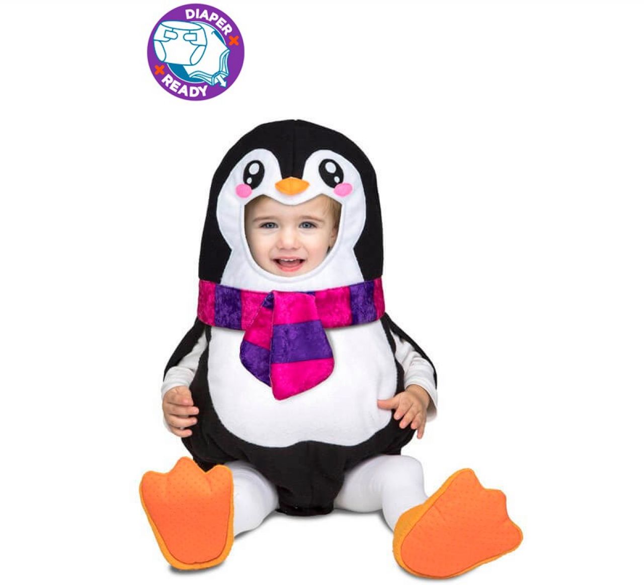 Destacada Disfraz de Pingüino con bufanda