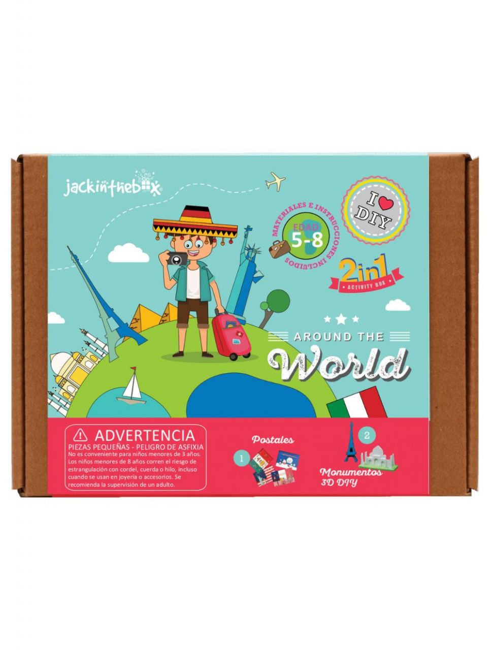Destacada Viaje por el mundo (caja de 2 manualidades)