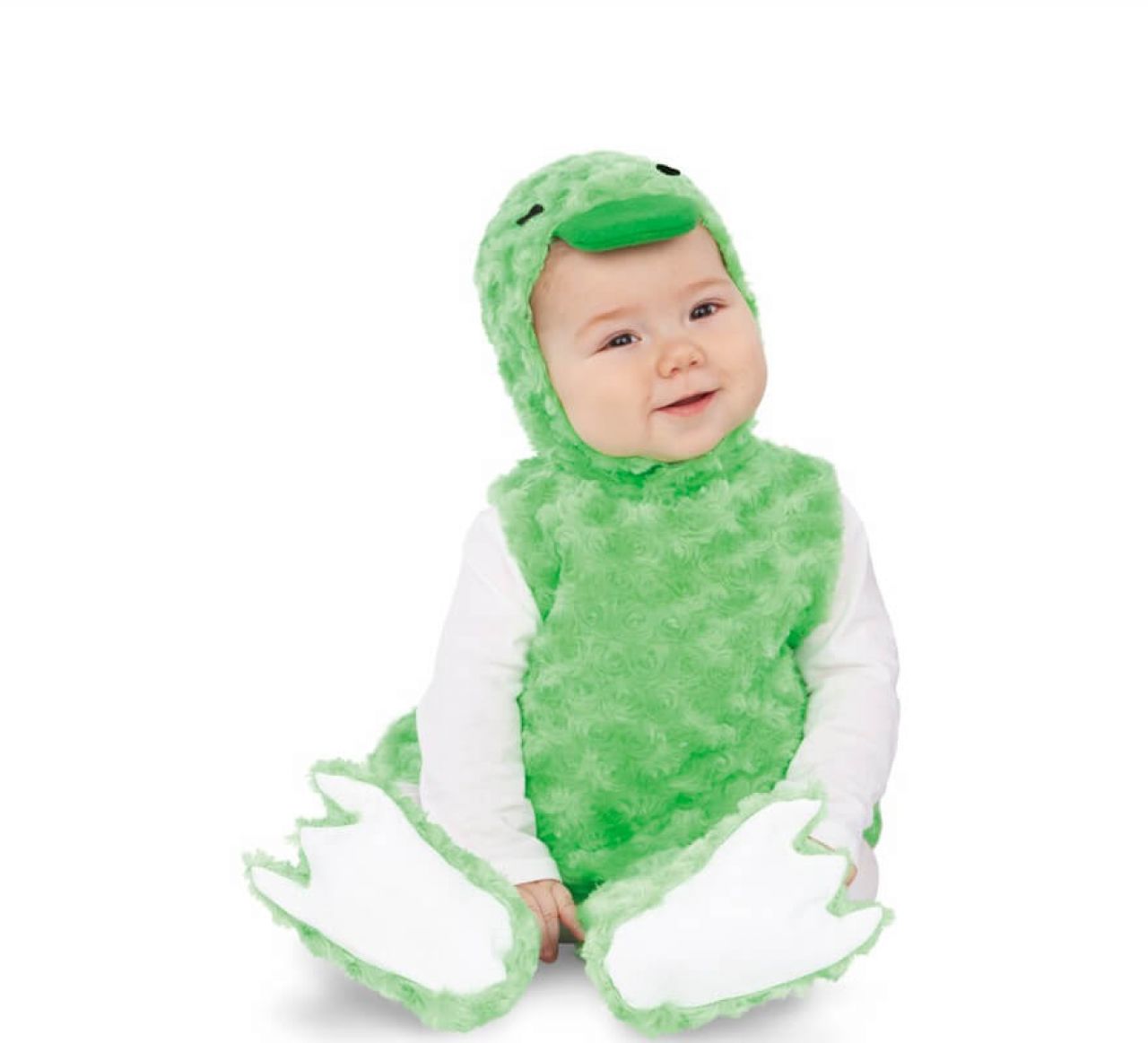 Destacada Disfraz de Patito Verde para bebé