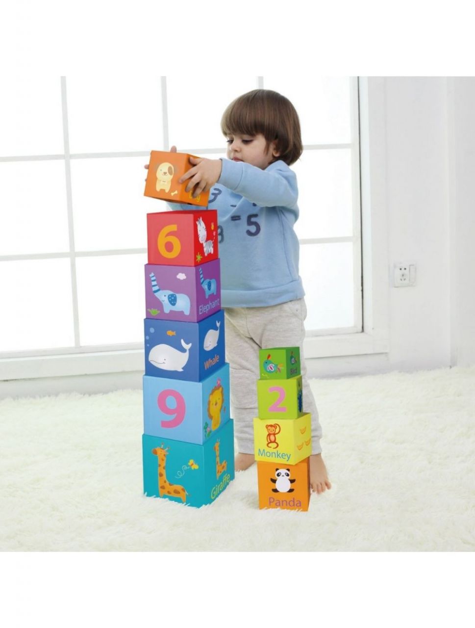 Destacada Cubos apilables Animales y números