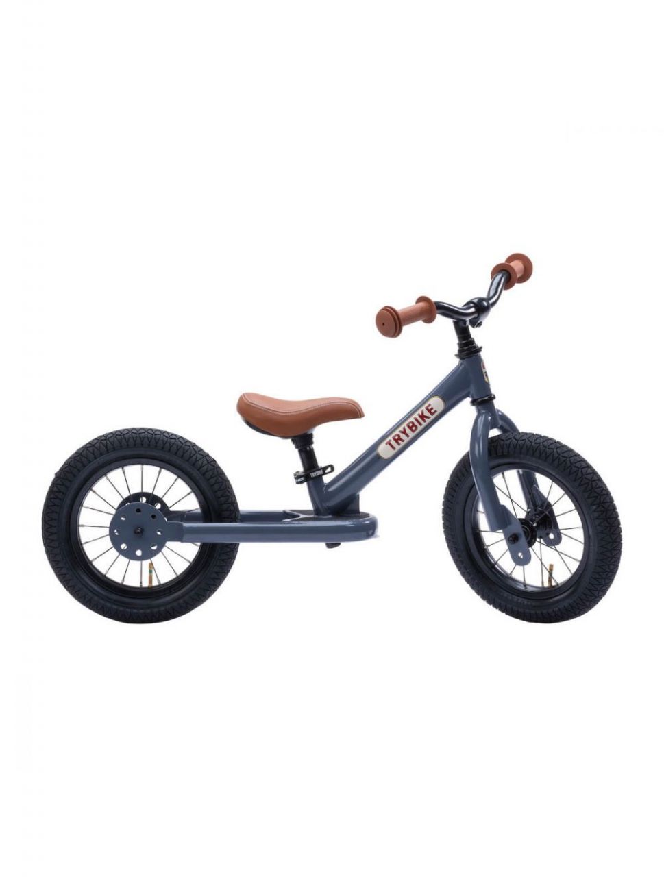 Destacada Bicicleta sin pedales de metal gris Trybike