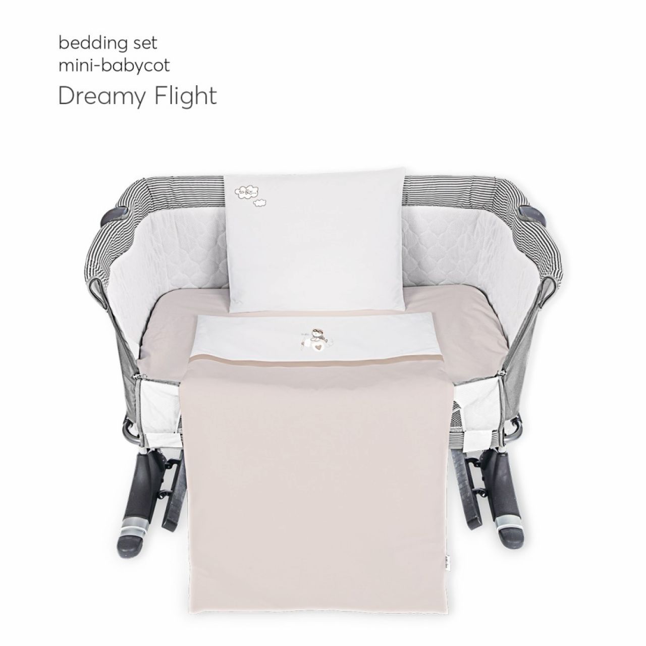 Destacada Juego de mini cuna con bordado Dreamy Flight