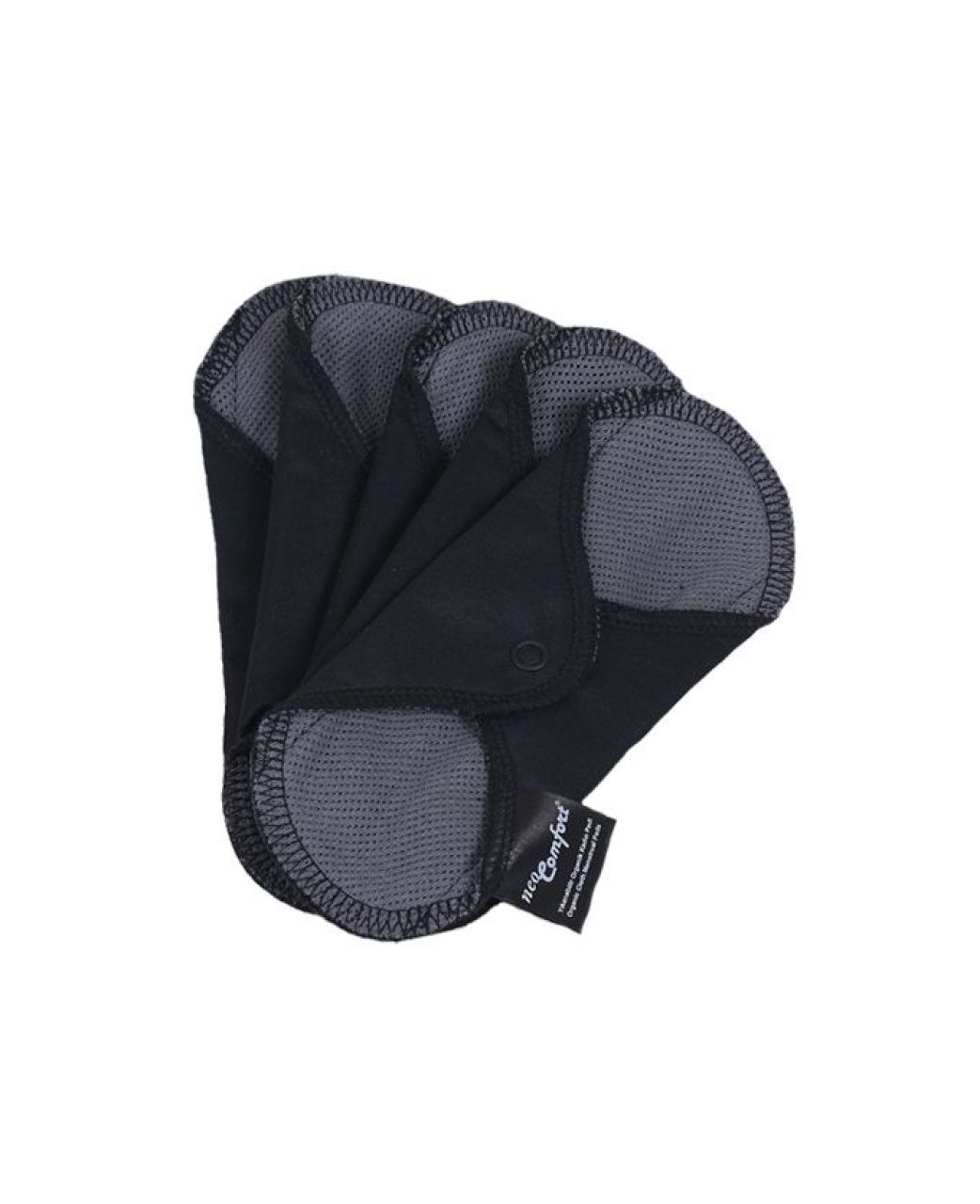 Destacada Pack 5 Compresas de tela reutilizables + bolsa NeoComfort- Pequeña - negro