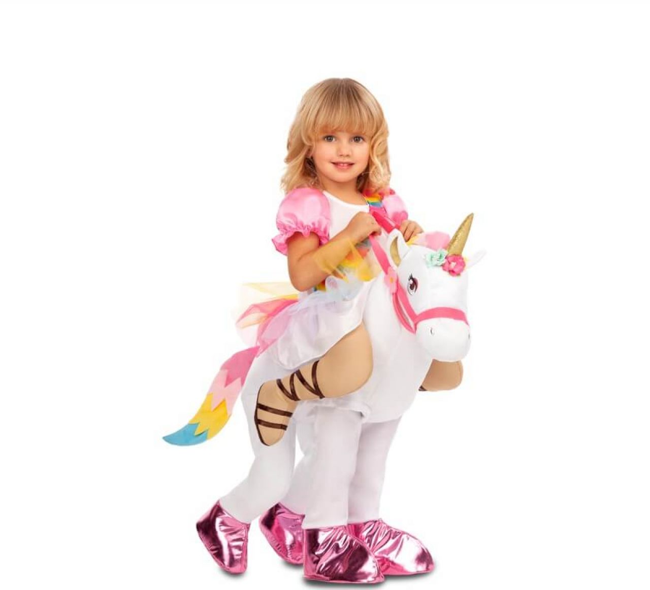 Destacada Disfraz de princesa montando unicornio