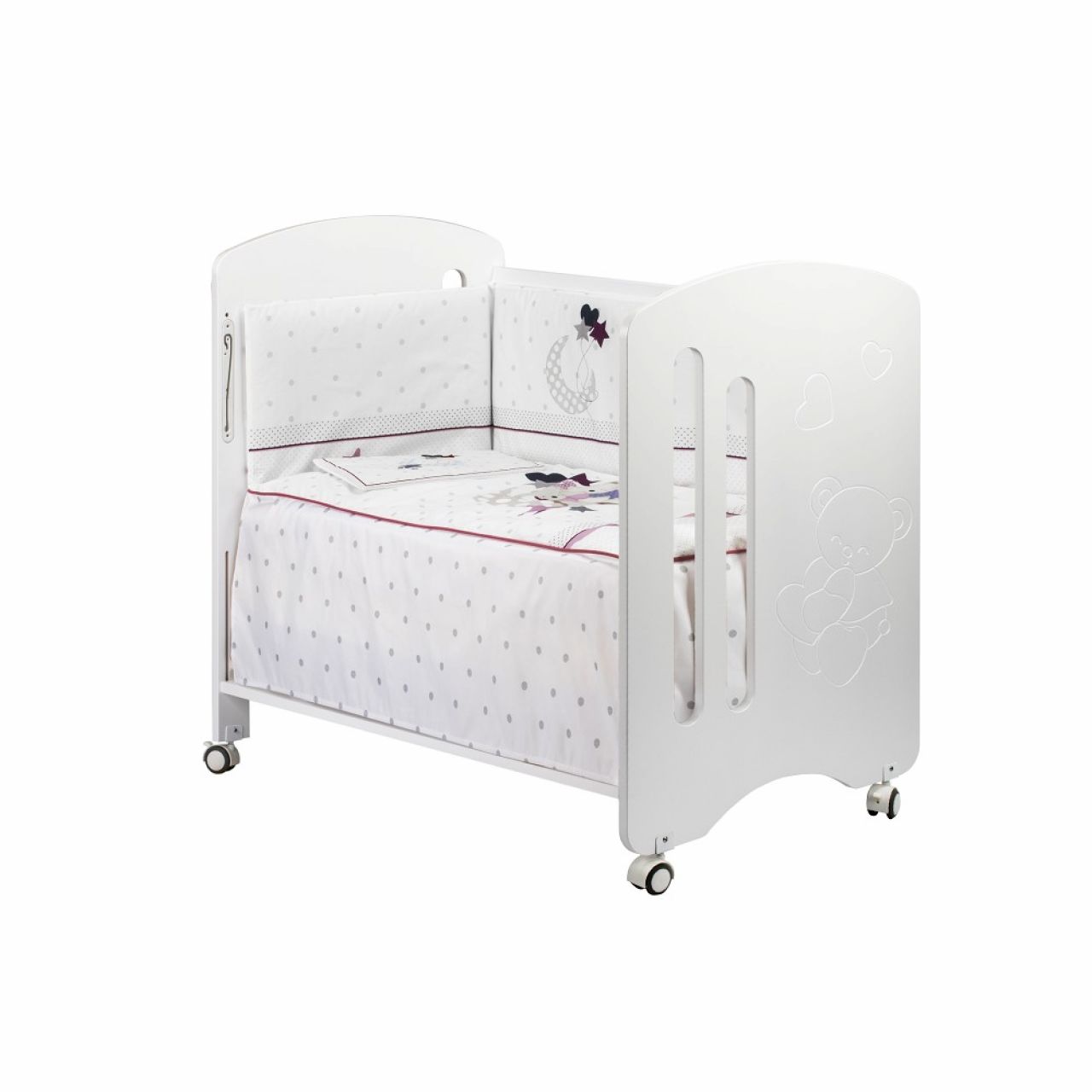 Destacada Cuna madera + ropa de cama Oso