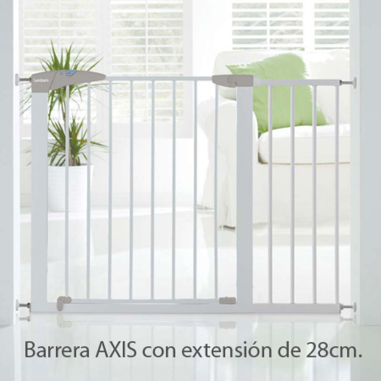 Destacada Extensión barrera blanca seguridad 28 cm.