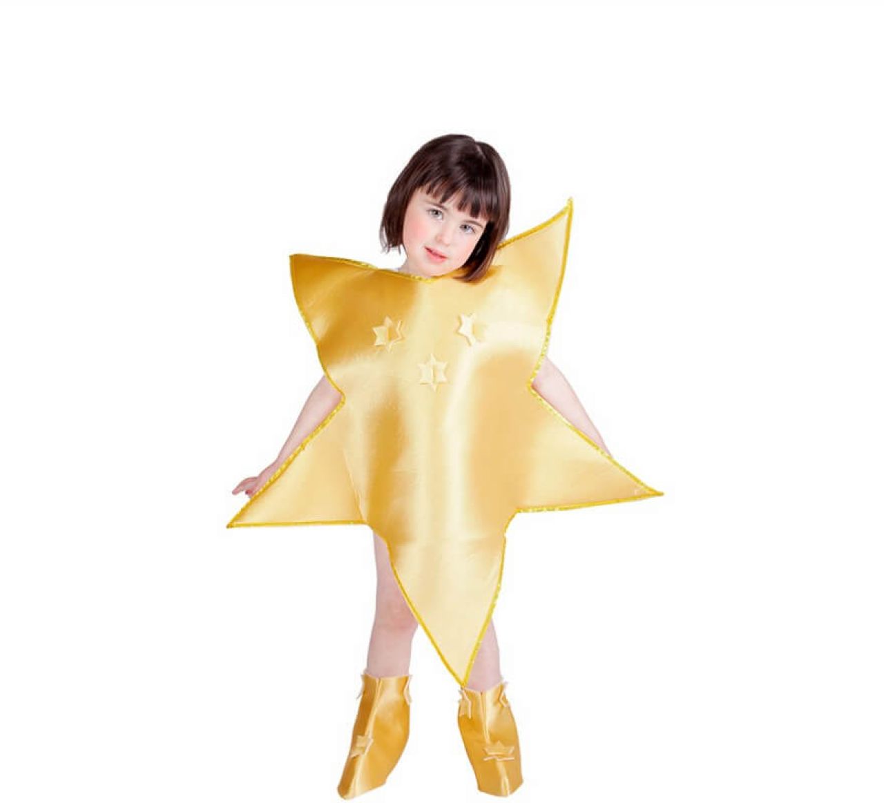 Destacada Disfraz Estrella de Navidad Dorada niños