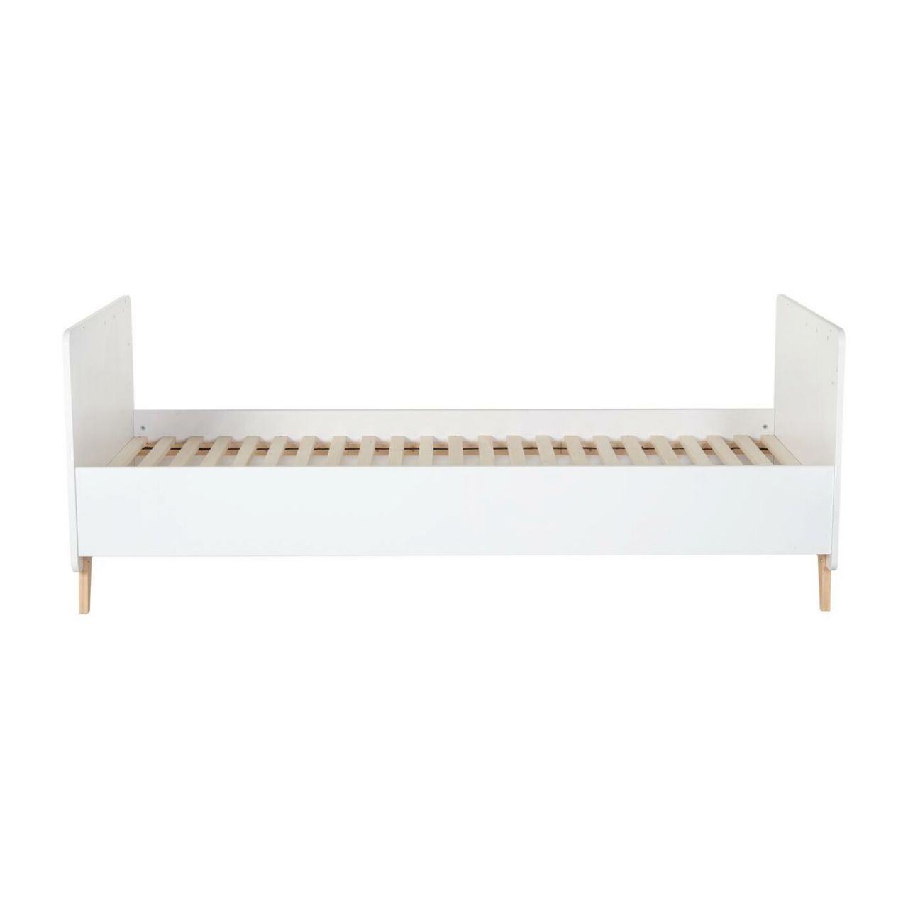 Destacada Cuna convertible en cama blanca