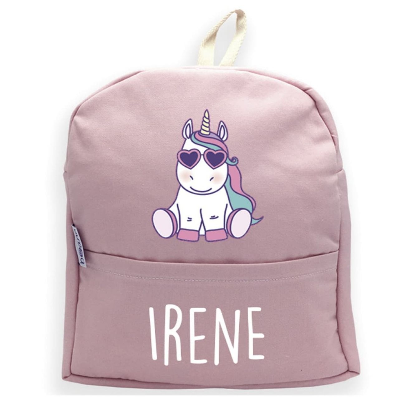 Destacada Mochila Unicornio con Gafas con Nombre Personalizado