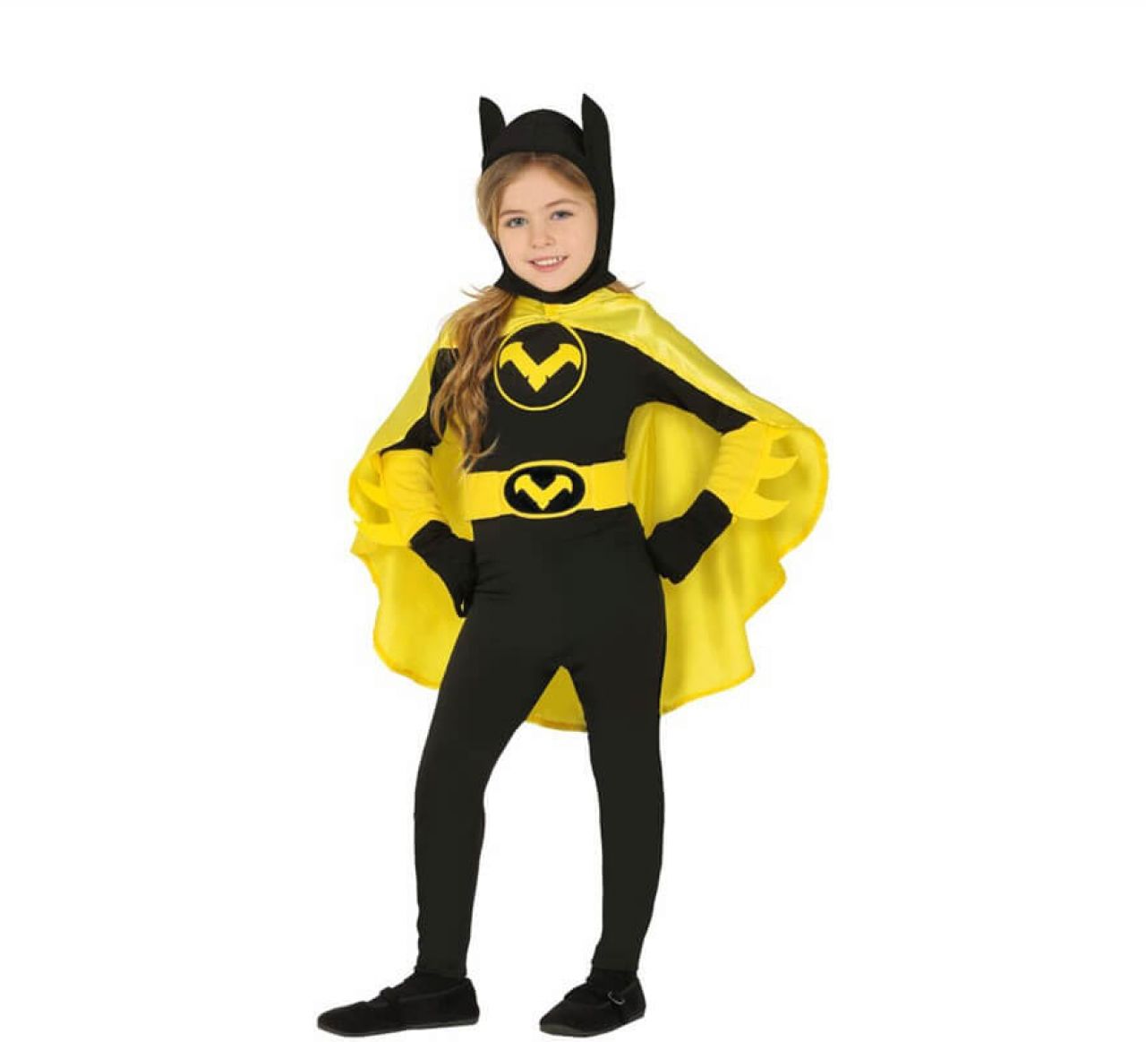 Destacada Disfraz Superheroína negra y amarilla
