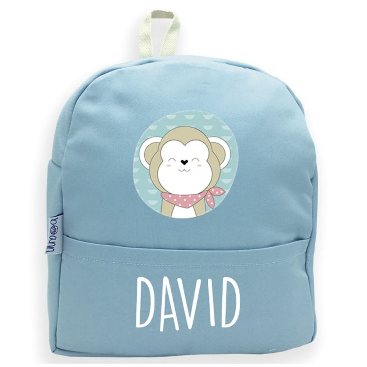 Destacada Mochila Mono con Nombre Personalizado