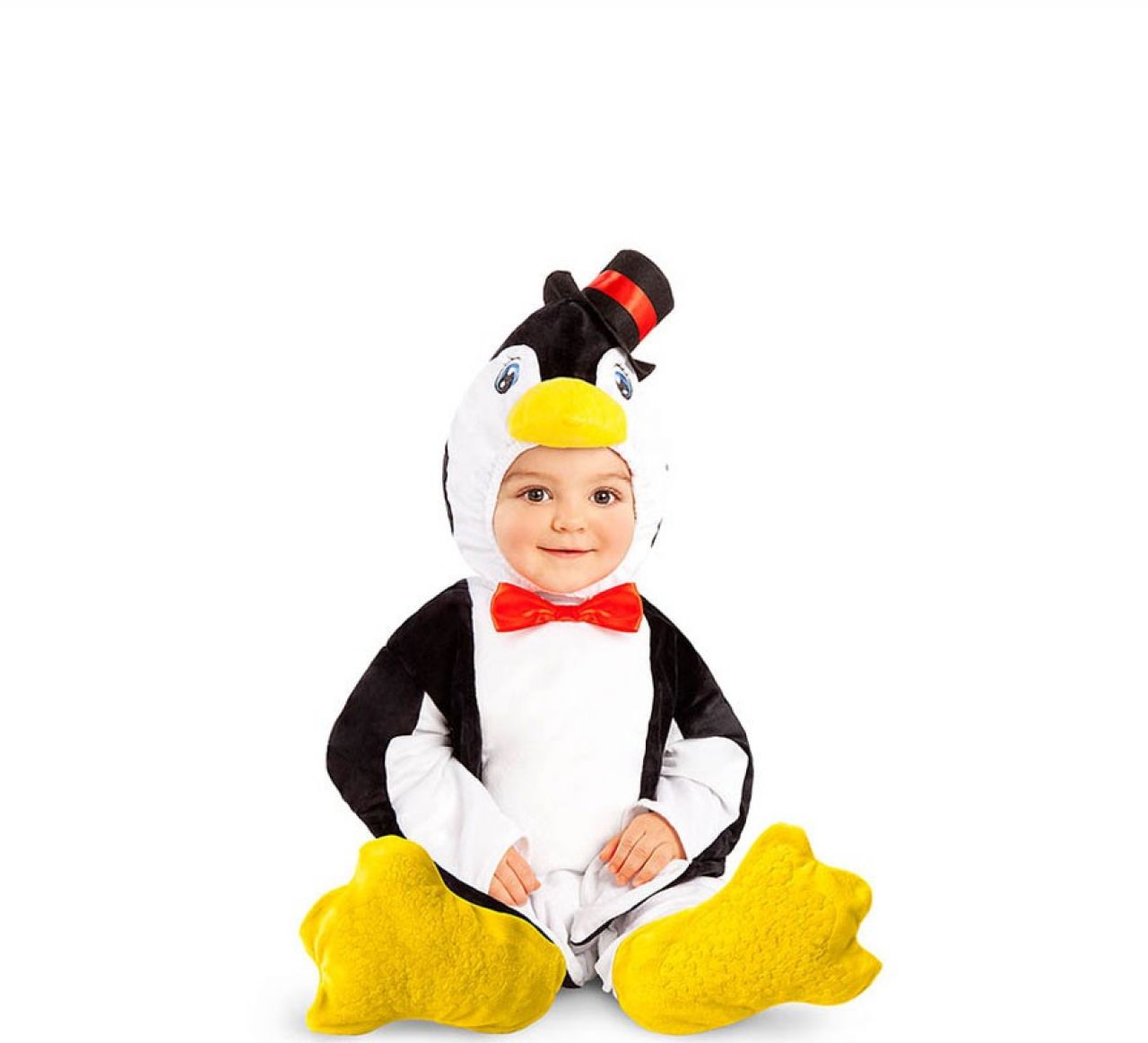 Destacada Disfraz de Pingüino con capucha