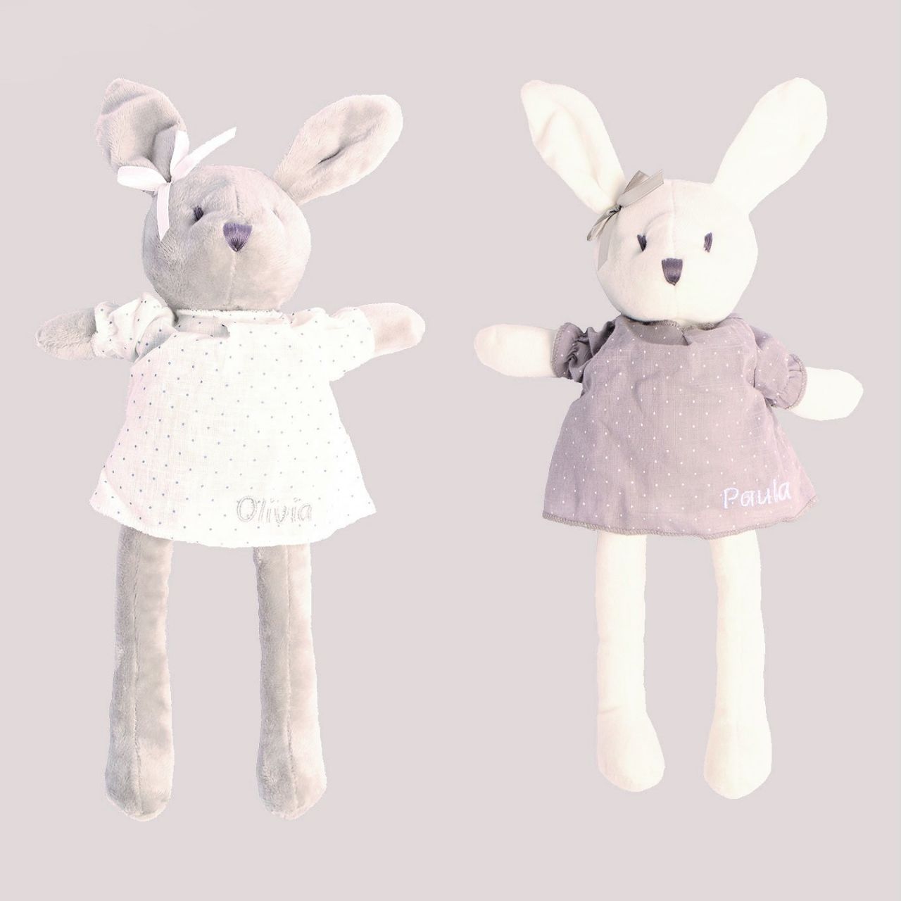 Destacada Peluche Conejo con camiseta y con lazo