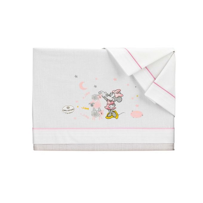 Tríptico minicuna 100% algodón Minnie
