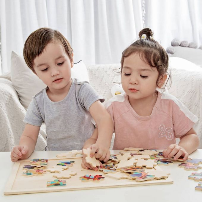 Puzzle Ciudad de los animales (49 piezas)