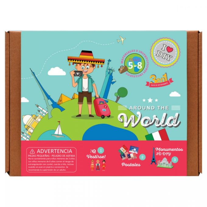 Viaje por el mundo (caja de 3 manualidades)