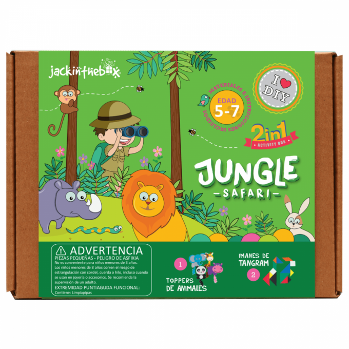 Safari en la selva (caja de 2 manualidades)