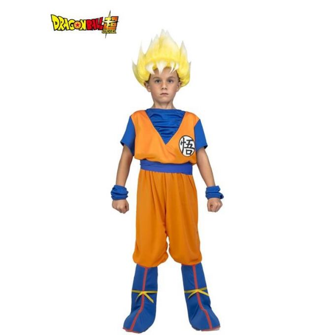Disfraz de Saiyan Son Goku de Dragon Ball con peluca