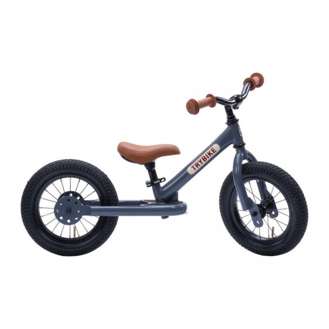 Bicicleta sin pedales de metal gris Trybike