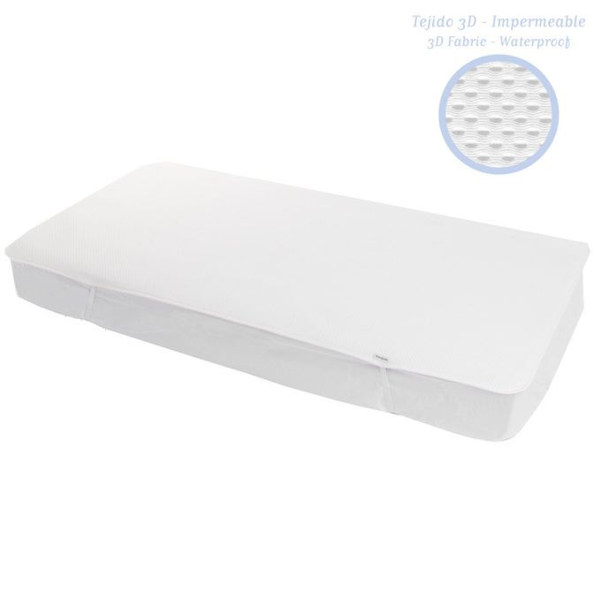 Protector colchón liso 3D (cuna 70) 70x140x1 cm. 