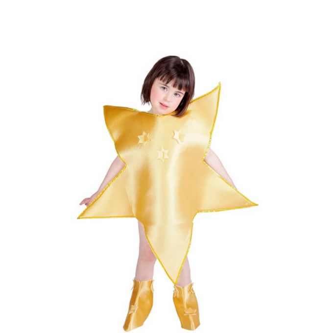 Disfraz Estrella de Navidad Dorada niños