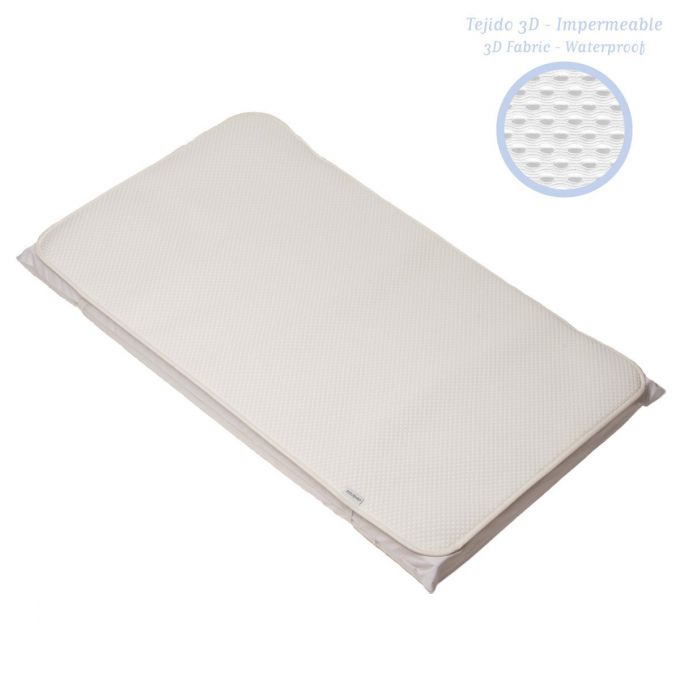 Protector colchón liso 3D Minicuna 46x82x1 cm.