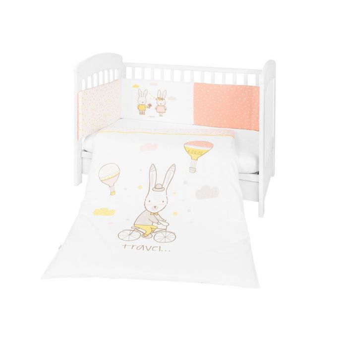 Juego de cuna 2 piezas Rabbits in Love 60 x 120 cm.