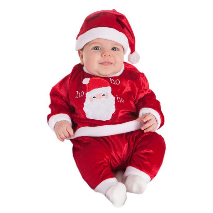 Disfraz de baby papá Noel para bebé