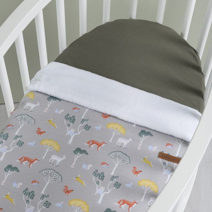 Manta para cuna Teddy Leaf 70 x 95 cm.
